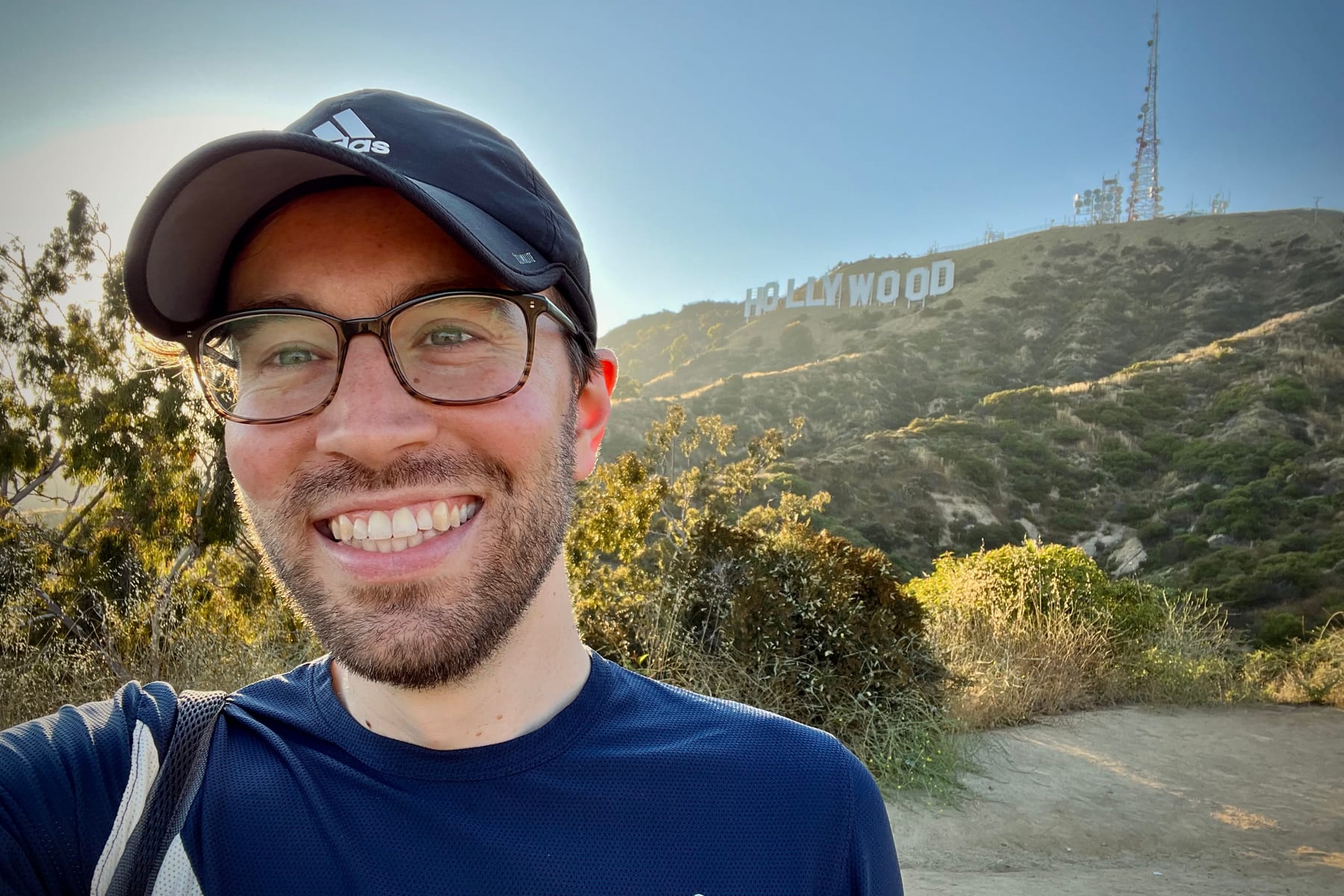 Patrick near the Hollywood sign.